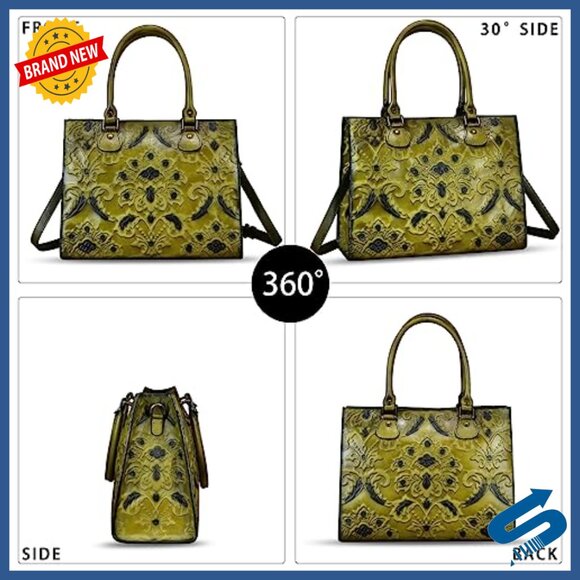 Three-Way Bag — Leather Tote Crossbody Backpack | Form  Genuine Leather Tote Satchel with Adjustable Strap, 3-Way Wear